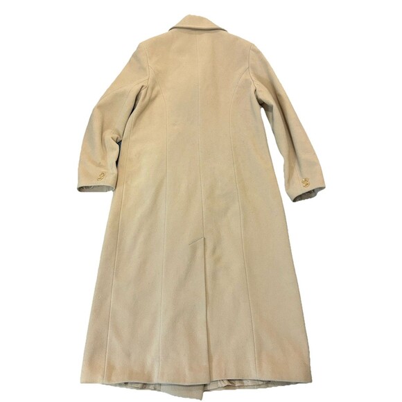 Vintage Chadwick’s 100% Wool Coat Sz 14 Double Breasted Tan Camel 48” Long - Picture 11 of 16
